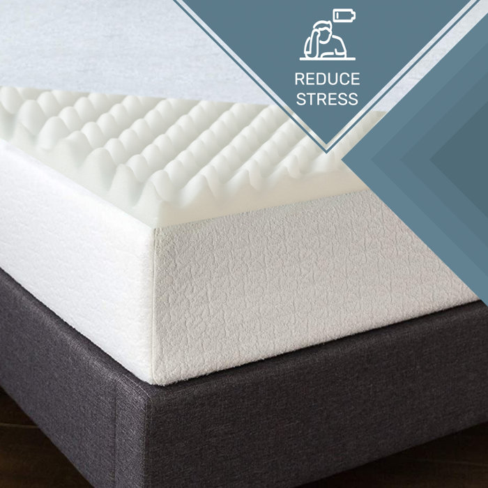 Spinal Solution Breathable 2inch Convoluted Egg Shell Foam Mattress